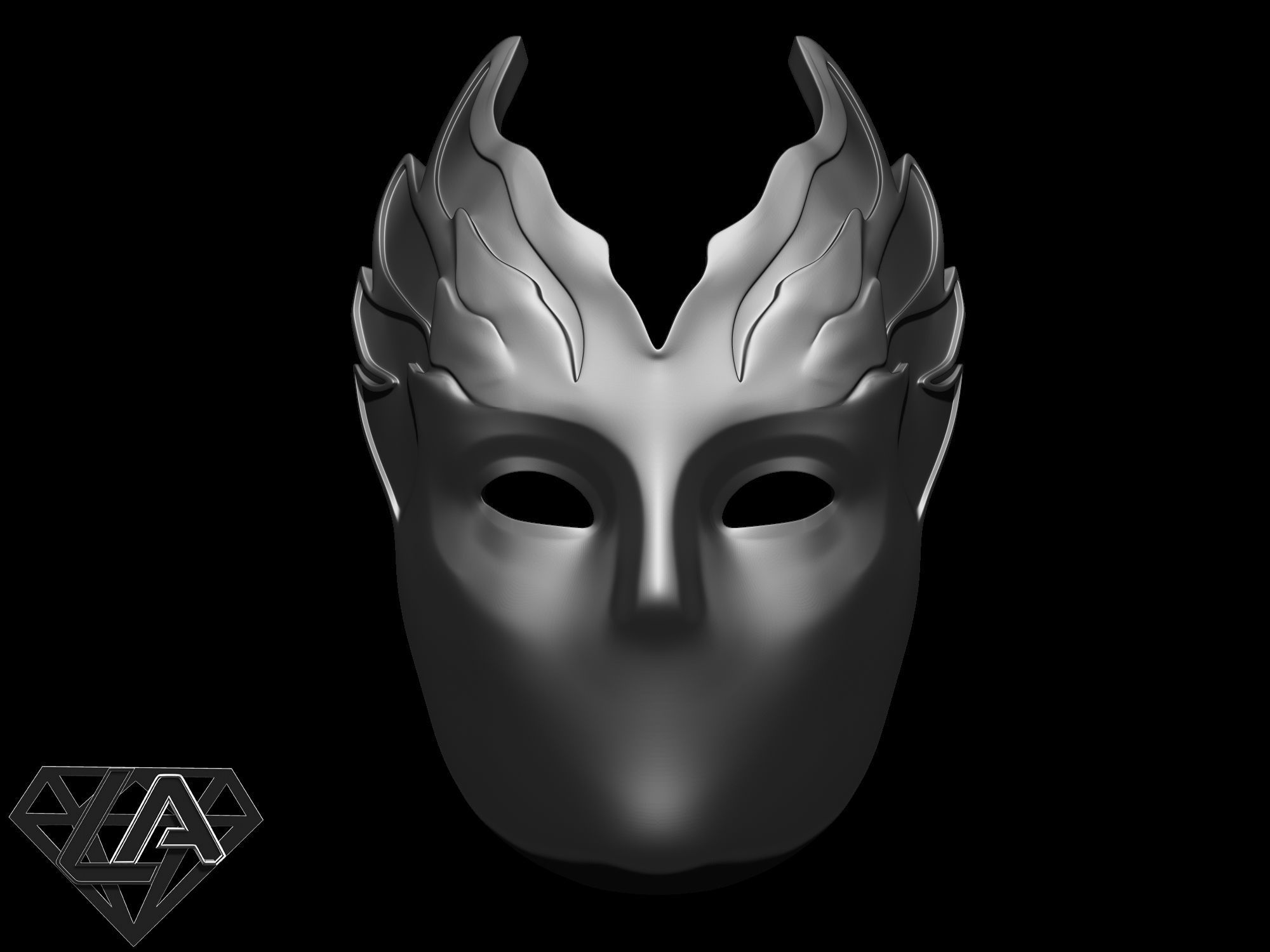 Lady mask 3D print model_1