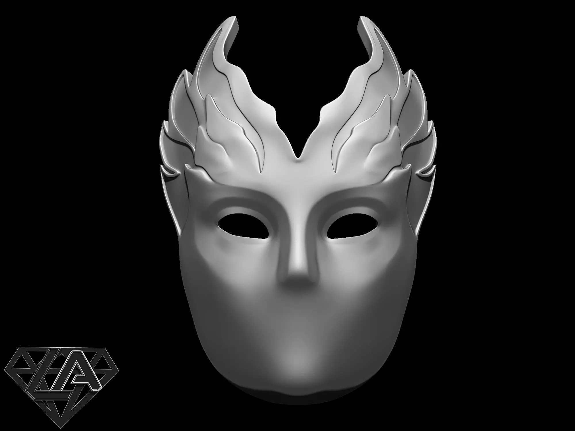 Lady mask 3D print model_0