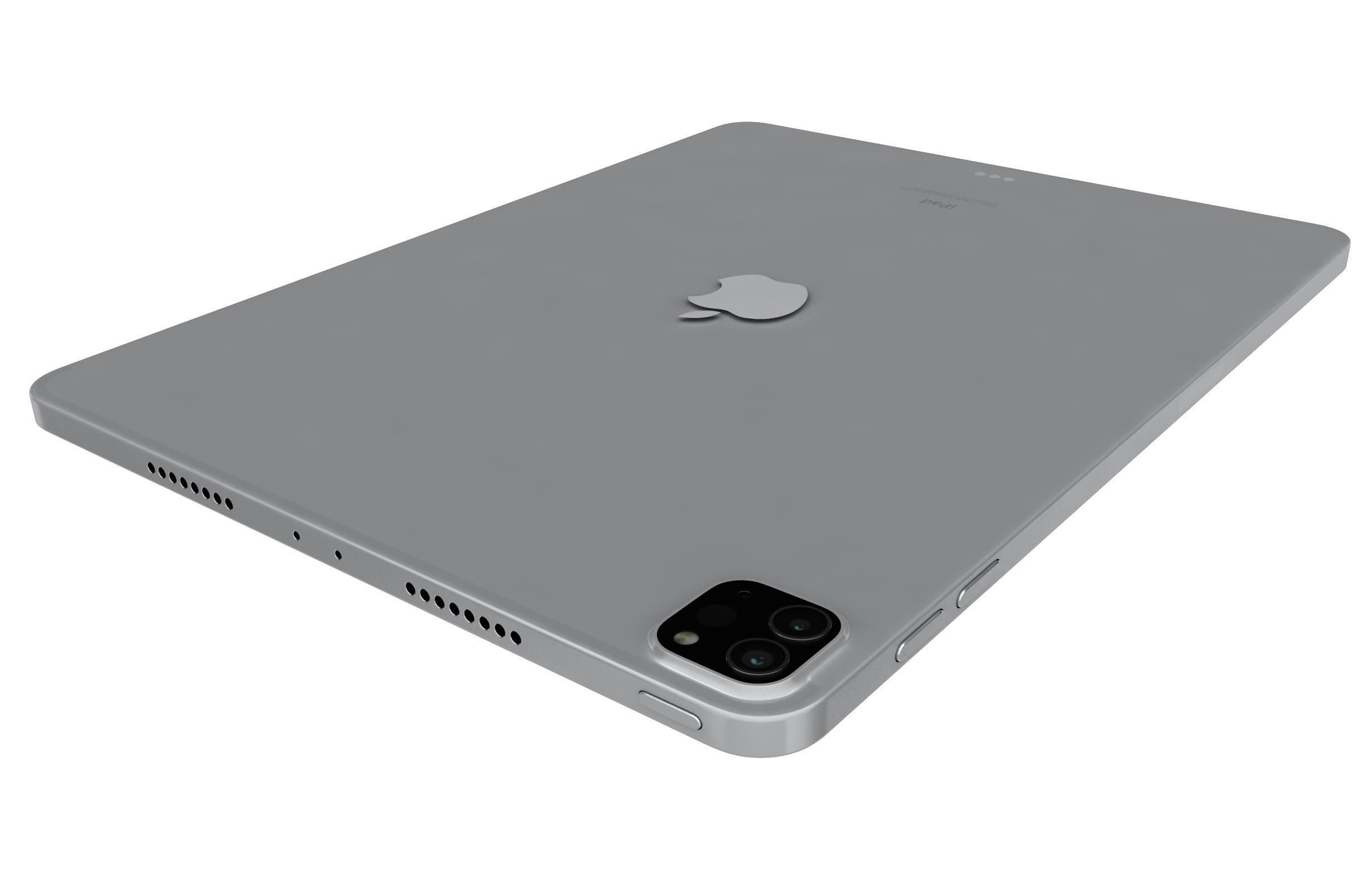 Apple iPad Pro 12 9 Silver Low-poly 3D model_15