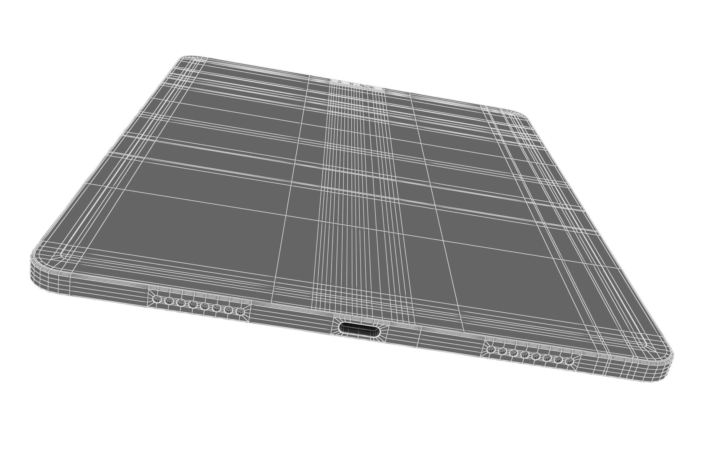 Apple iPad Pro 12 9 Silver Low-poly 3D model_19