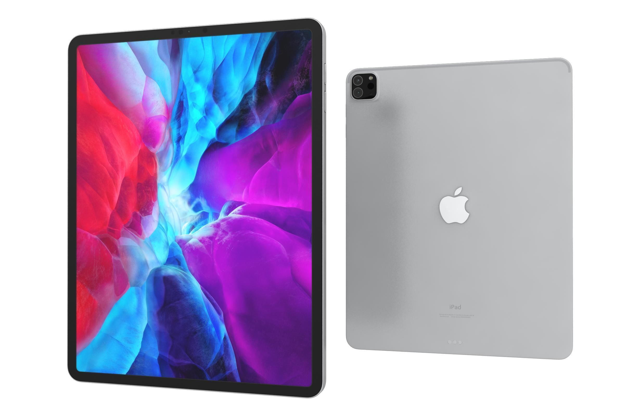 Apple iPad Pro 12 9 Silver Low-poly 3D model_6
