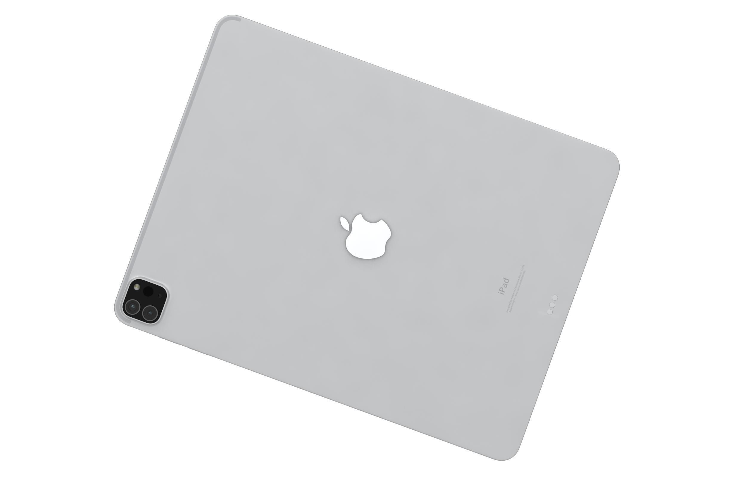 Apple iPad Pro 12 9 Silver Low-poly 3D model_11