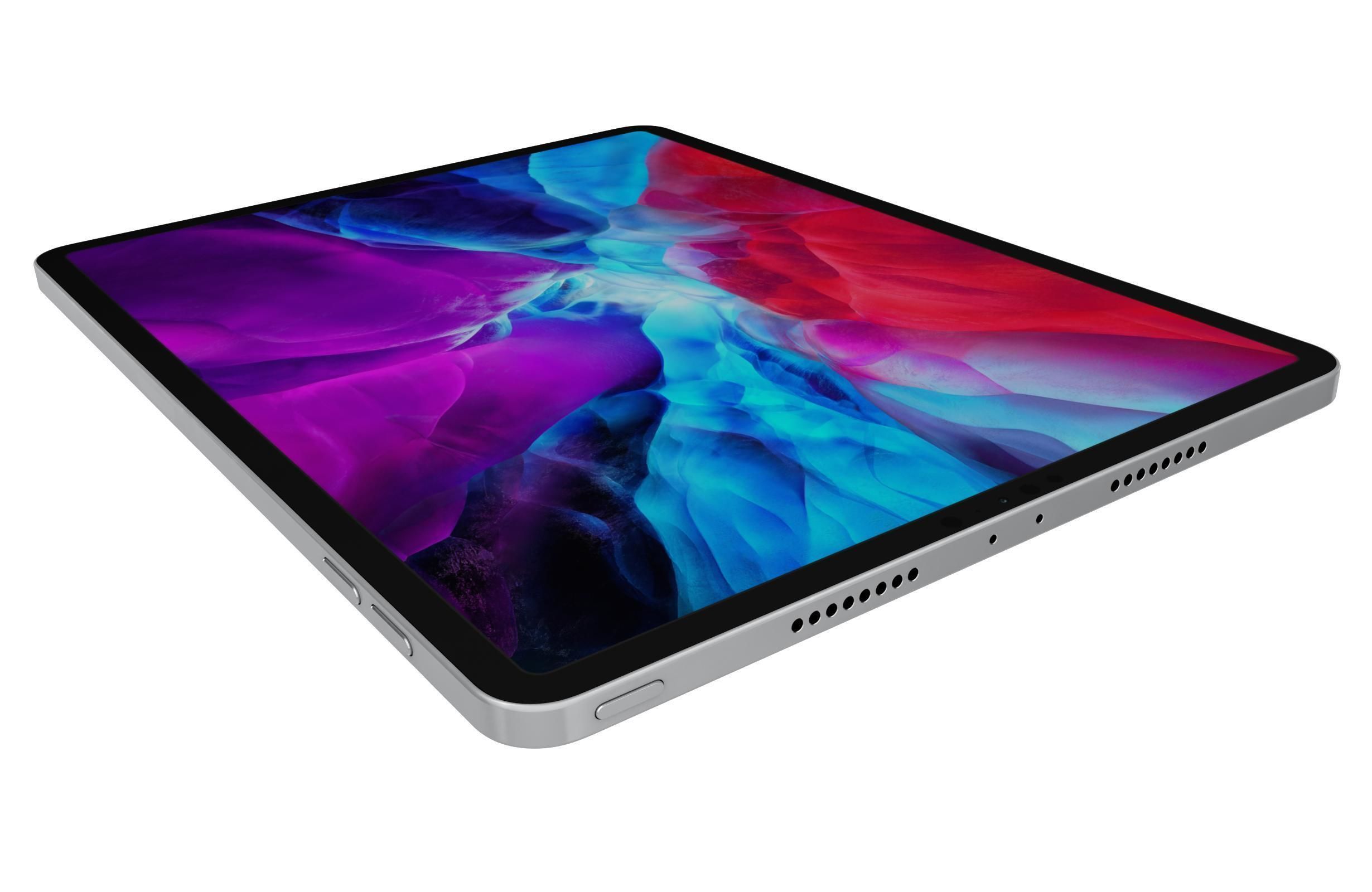 Apple iPad Pro 12 9 Silver Low-poly 3D model_13