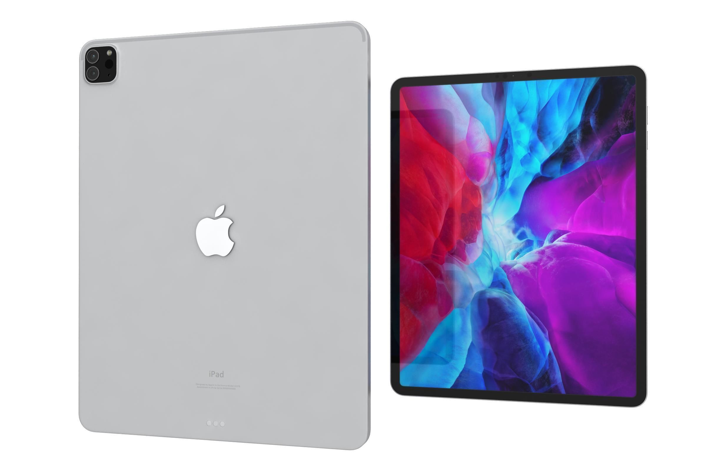 Apple iPad Pro 12 9 Silver Low-poly 3D model_7