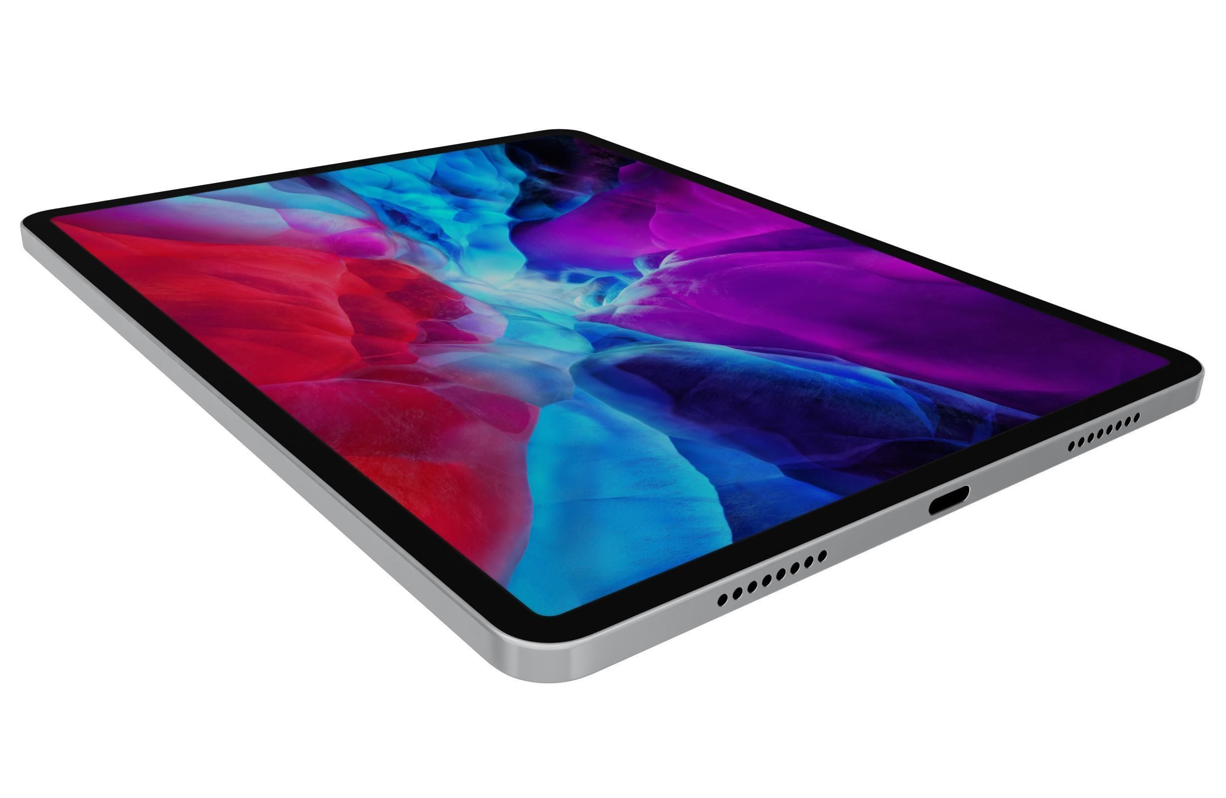 Apple iPad Pro 12 9 Silver Low-poly 3D model_12
