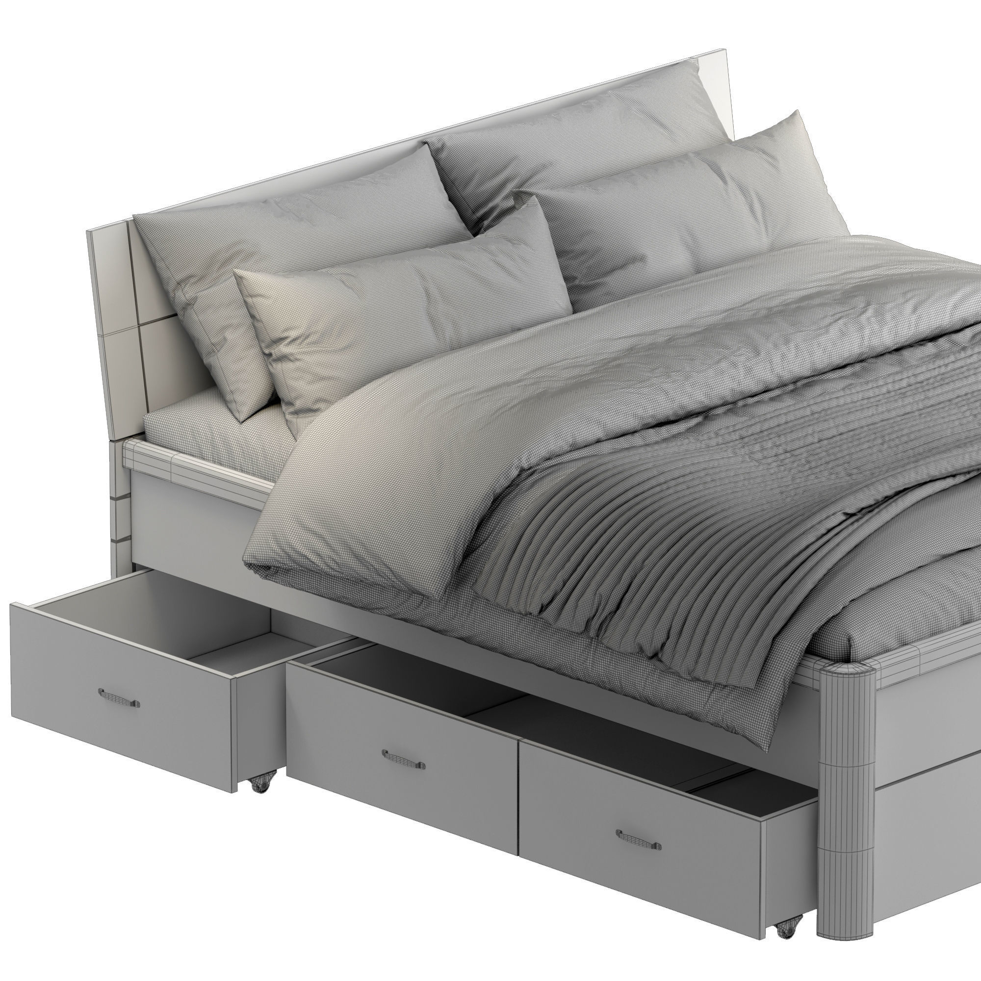 Jysk Lyngby Bed 3D model_5