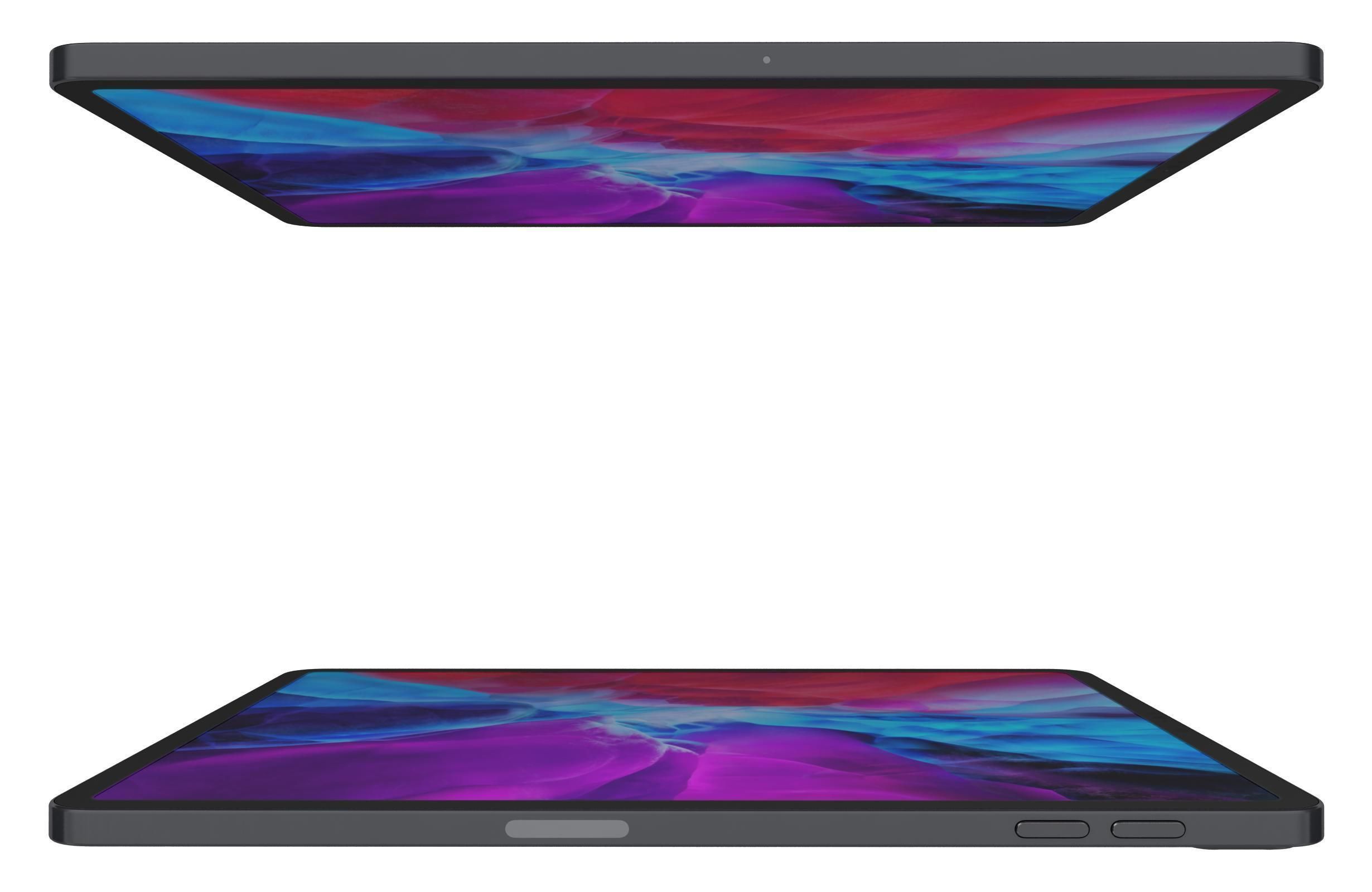 Apple iPad Pro 12 9 Space Gray And Silver Low-poly 3D model_19