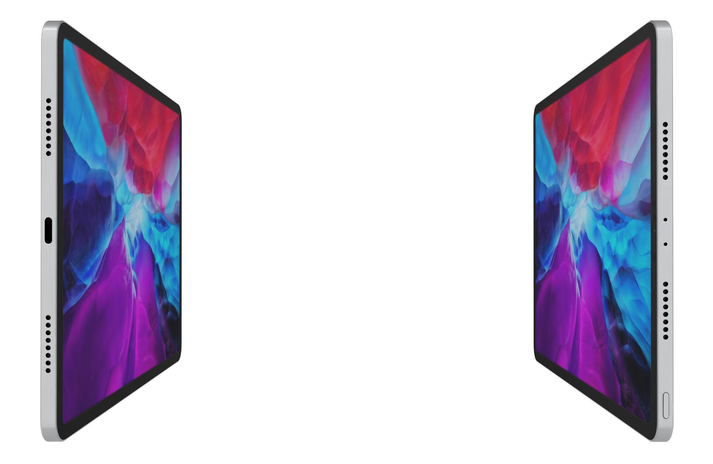 Apple iPad Pro 12 9 Space Gray And Silver Low-poly 3D model_16