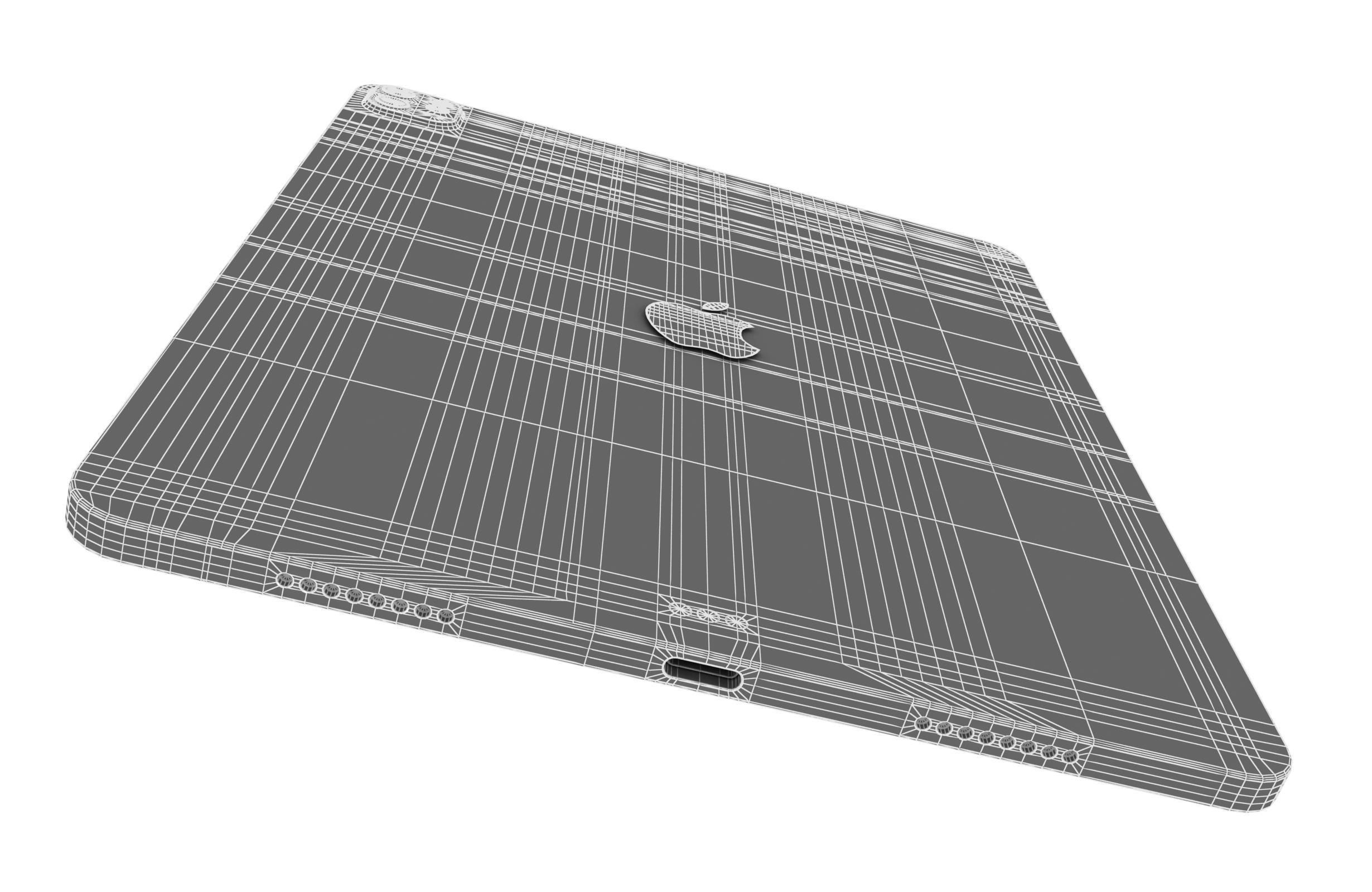 Apple iPad Pro 12 9 Space Gray And Silver Low-poly 3D model_25