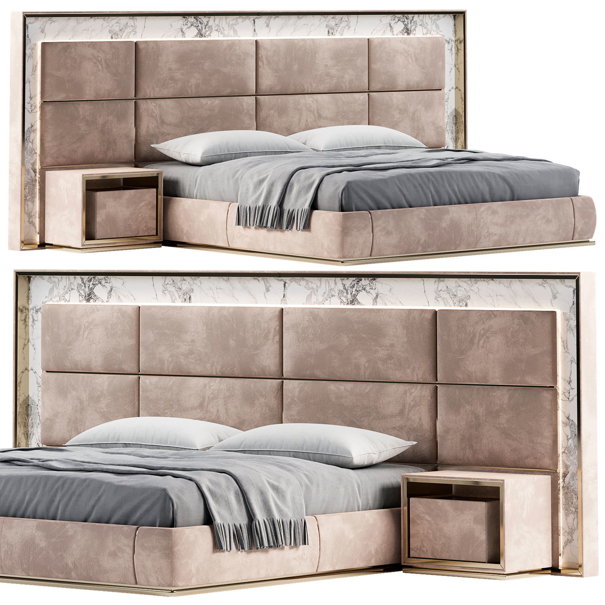 AUBADE BED By Visionnaire 3D model_4