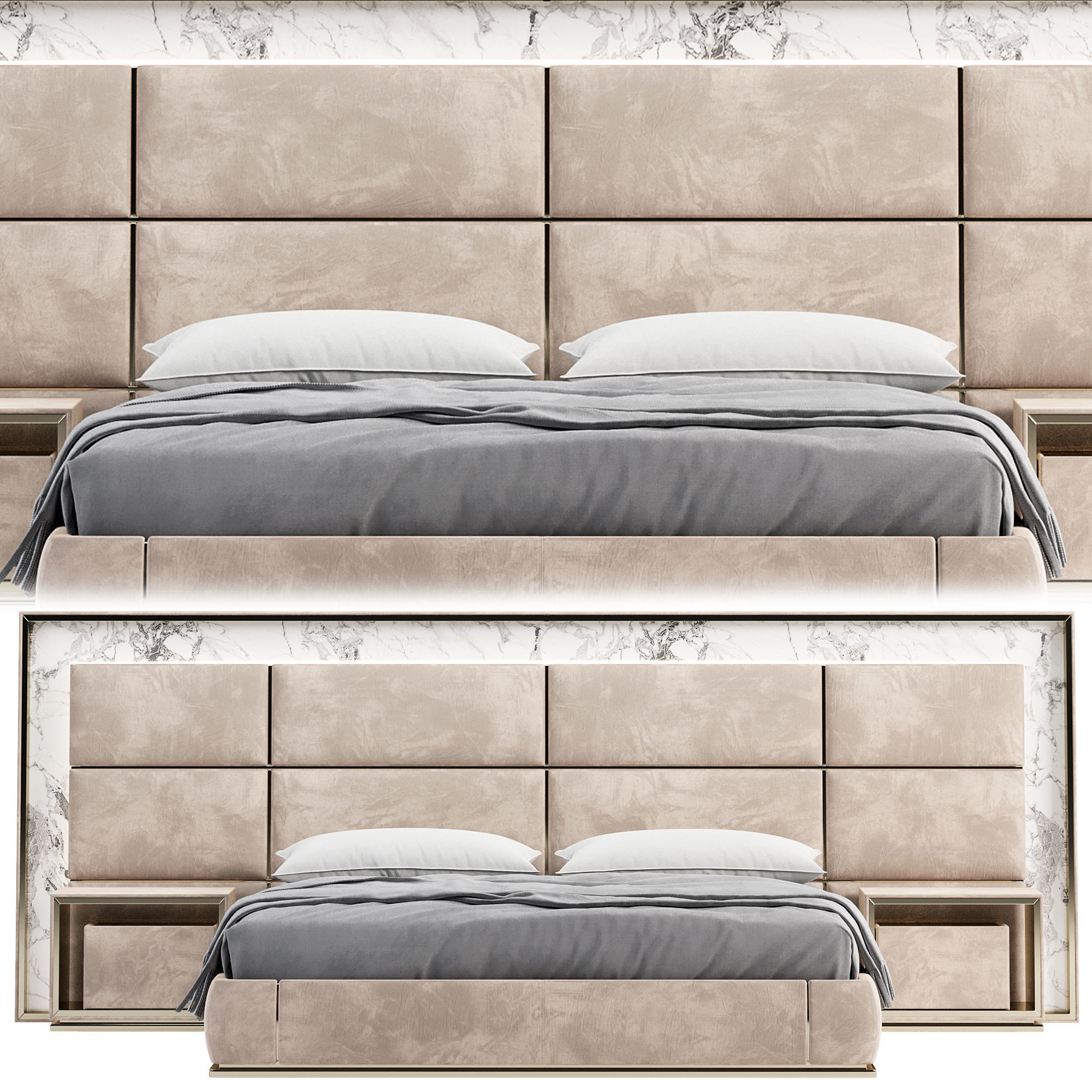 AUBADE BED By Visionnaire 3D model_3
