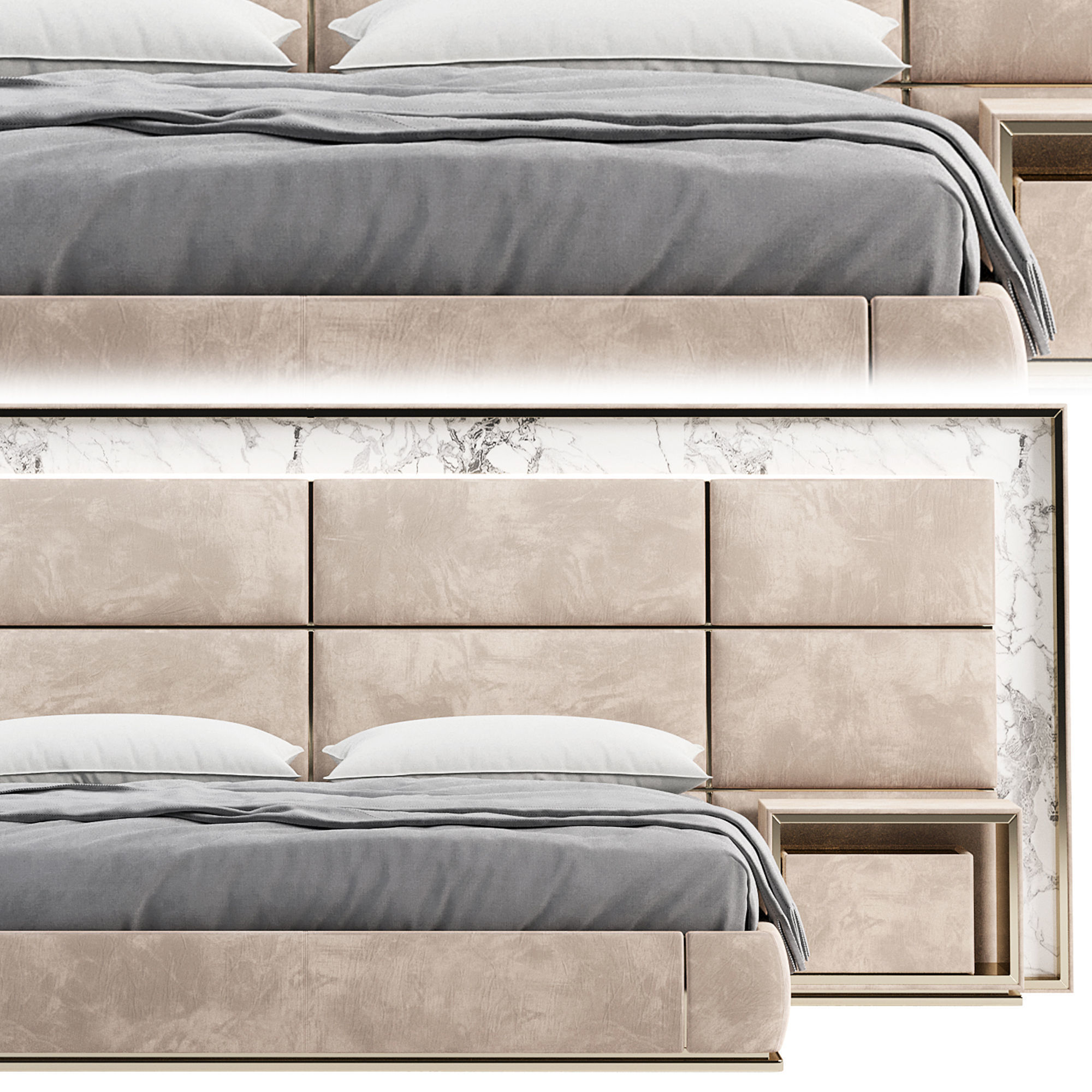 AUBADE BED By Visionnaire 3D model_2