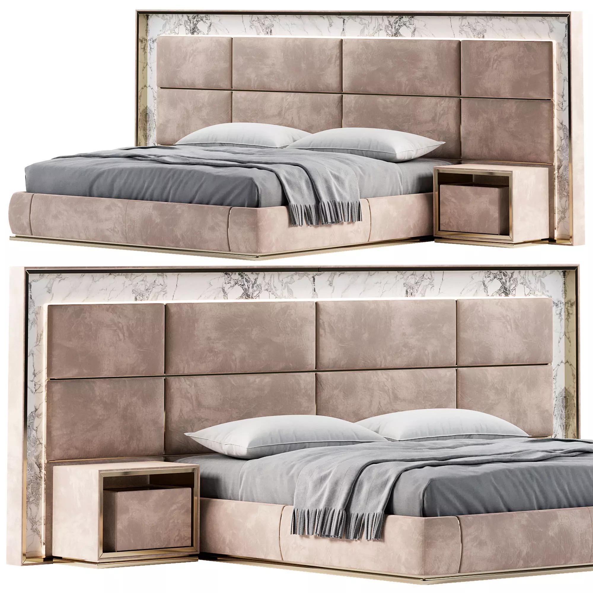 AUBADE BED By Visionnaire 3D model_0