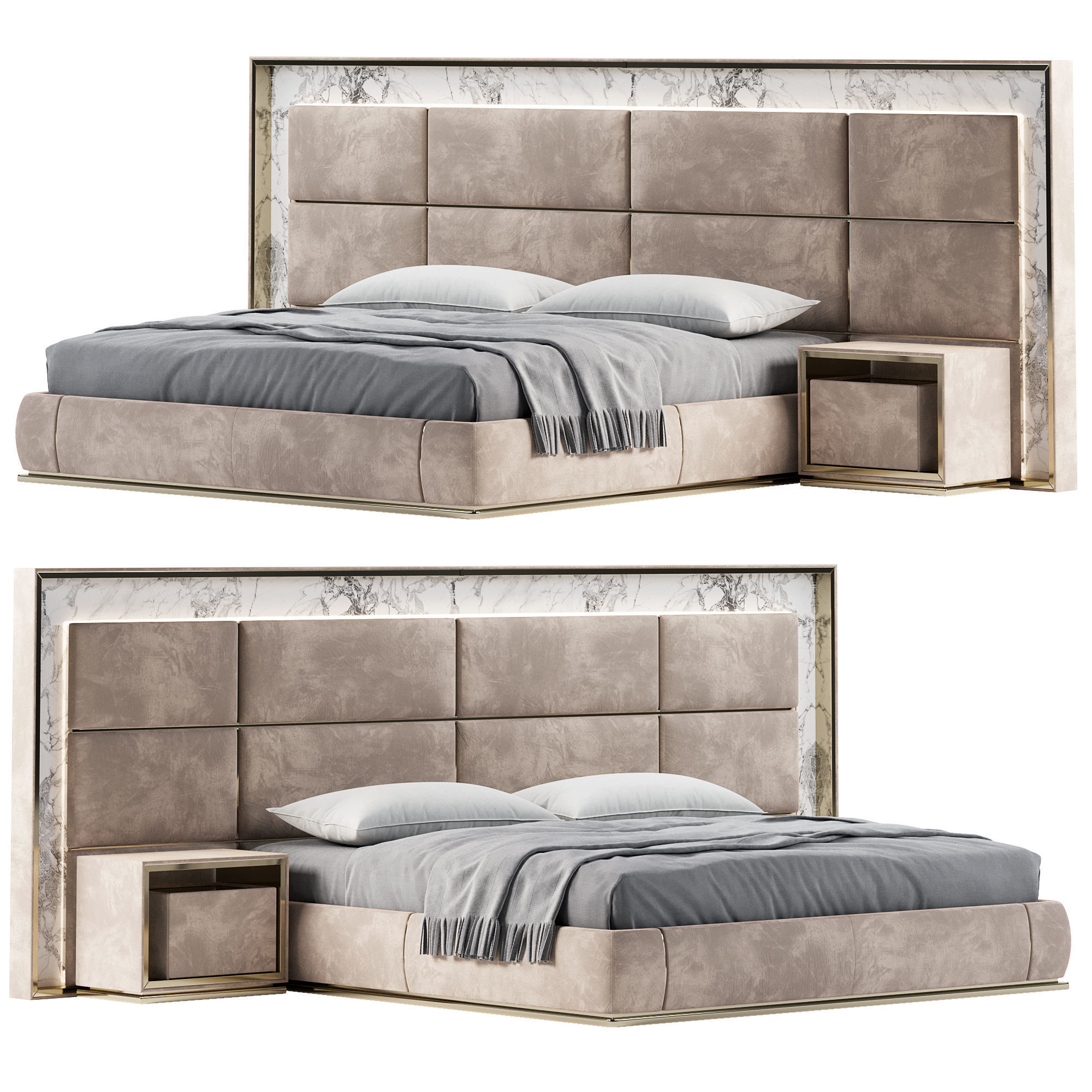 AUBADE BED By Visionnaire 3D model_1