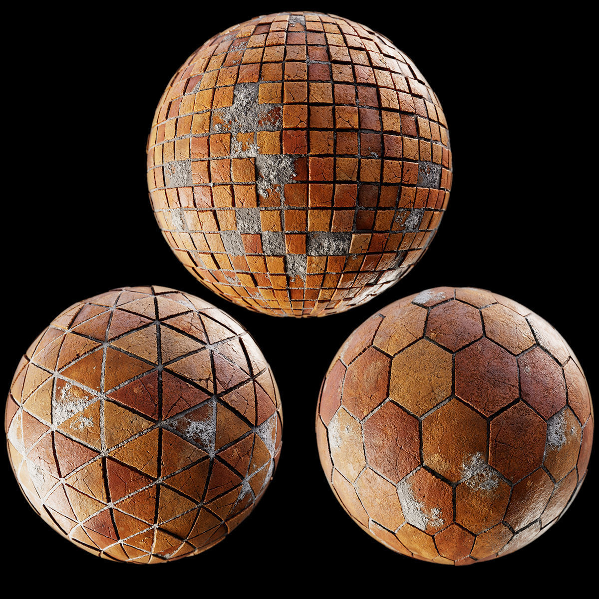 Terracotta tiles and glass mosaics Texture_11