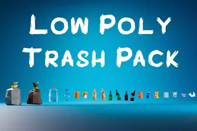 Trash Low Poly 3D Models Low-poly 3D model