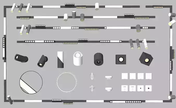 Sketchup Ceiling Lights Free 3D model