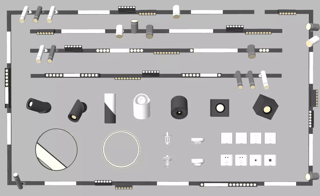 Sketchup Ceiling Lights Free 3D model_0