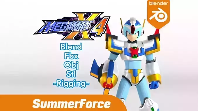 Megaman X Force Armor - Mega Man X4 3D model