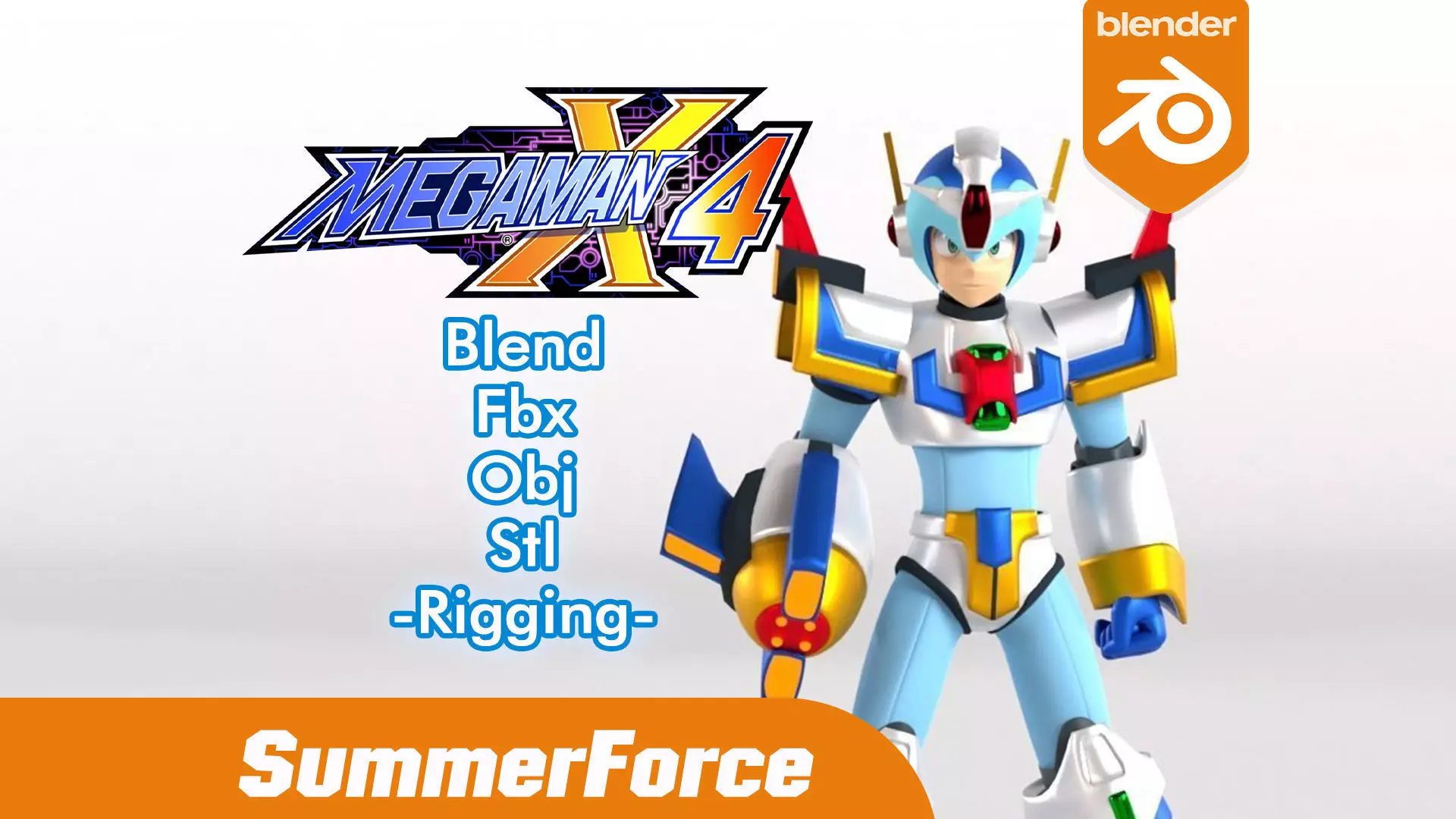 Megaman X Force Armor - Mega Man X4 3D model_0