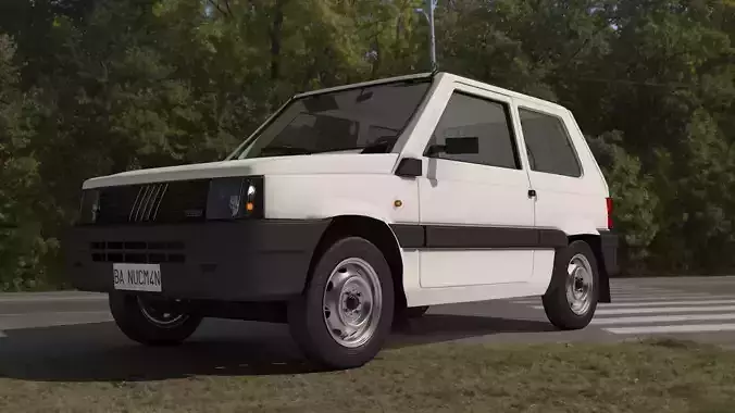 Fiat Panda 4x4 1986 Low-poly 3D model