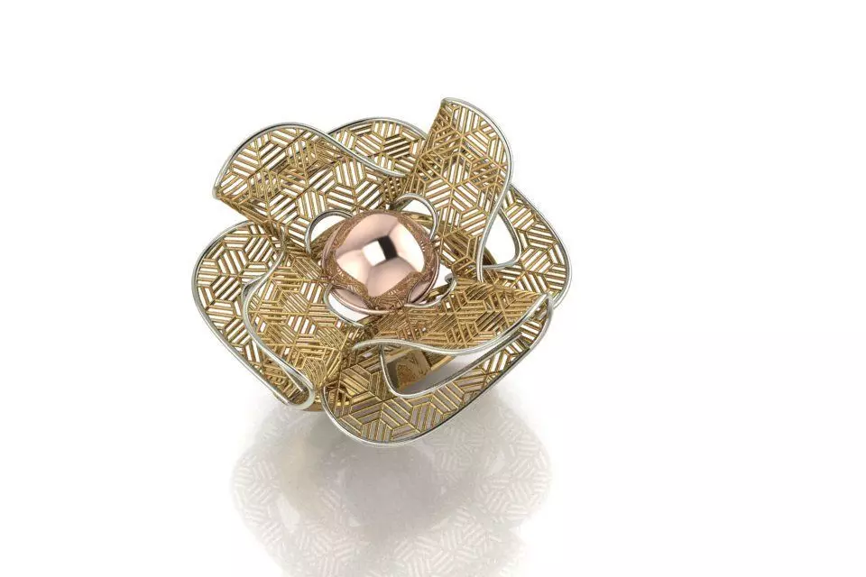 Beautiful Filigree Ring 3D print model_0