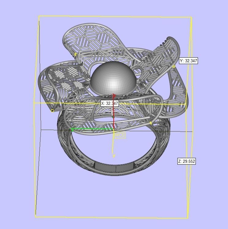 Beautiful Filigree Ring 3D print model_7