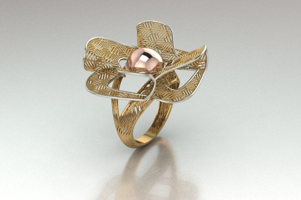 Beautiful Filigree Ring 3D print model_1
