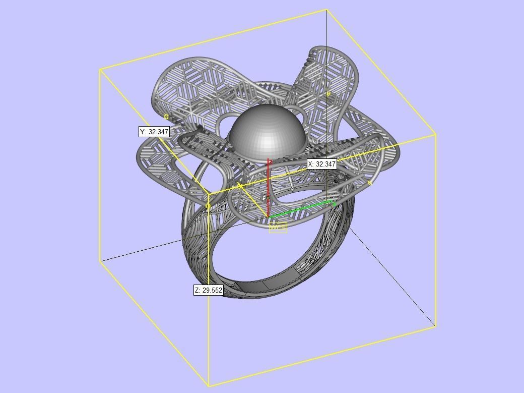 Beautiful Filigree Ring 3D print model_2