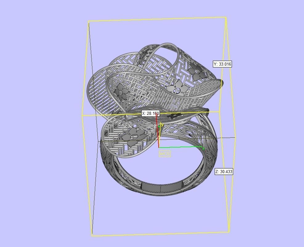 Elegant Filigree Ring 3D print model_2