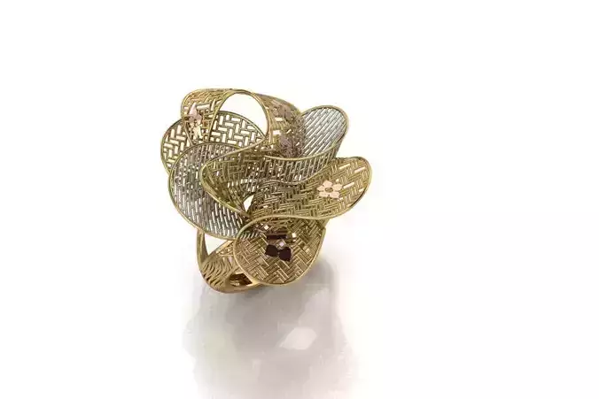 Elegant Filigree Ring 3D print model