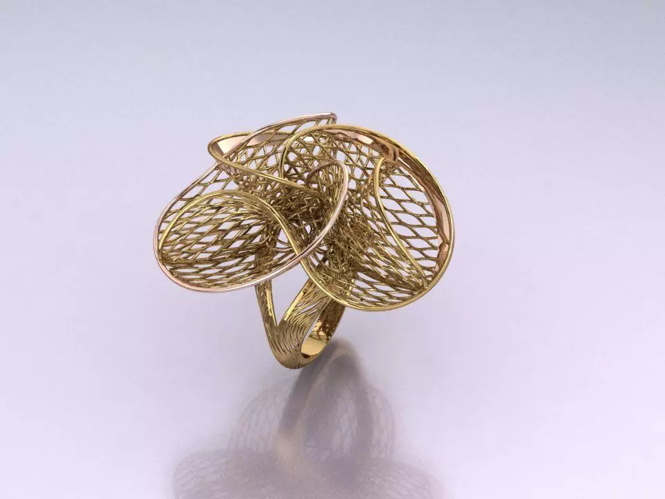 Simple Filigree Ring 3D print model