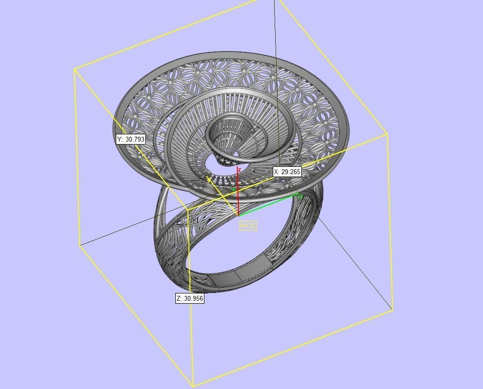 Straight narrow line filigree ring 3D print model_2