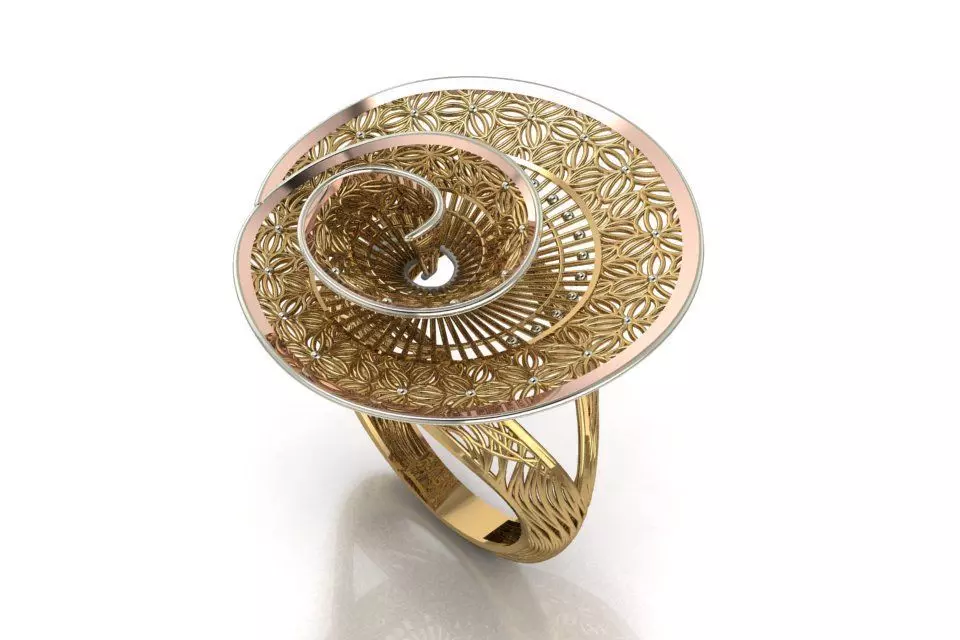 Straight narrow line filigree ring 3D print model_0