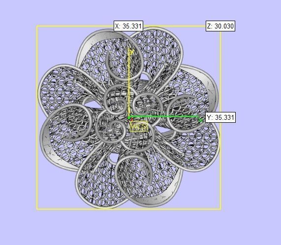 Attractive filigree design ring 3D print model_5