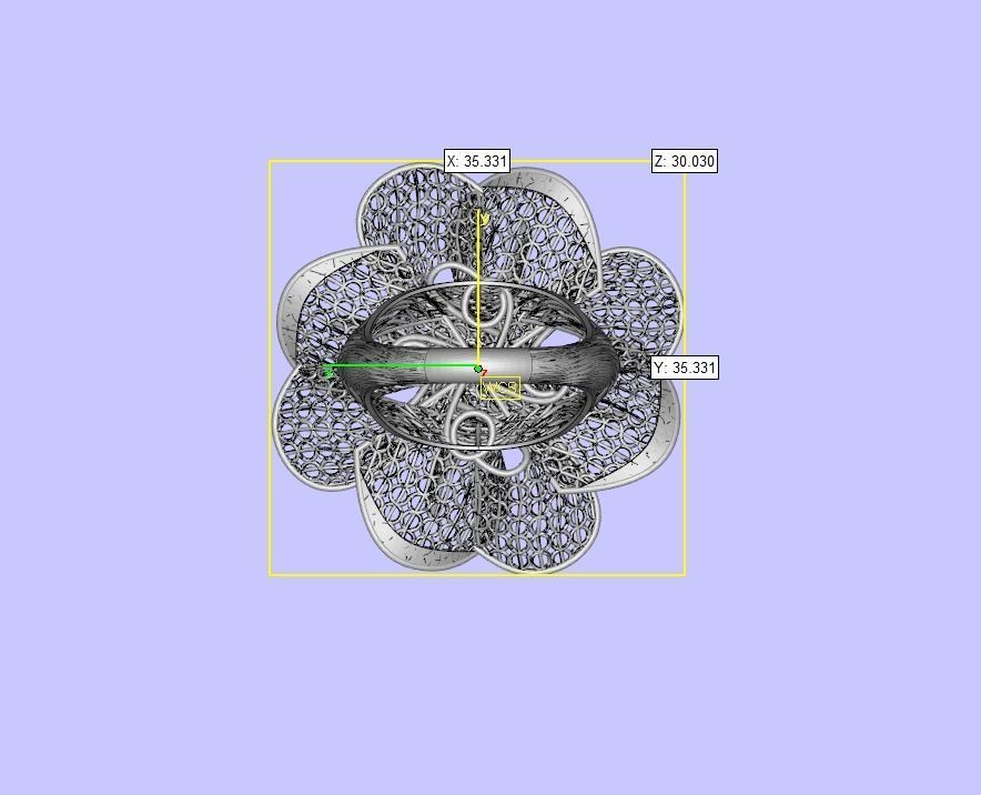 Attractive filigree design ring 3D print model_6