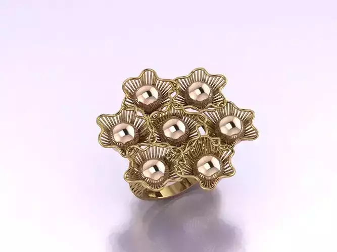 tiny round ball on the surface filigree design