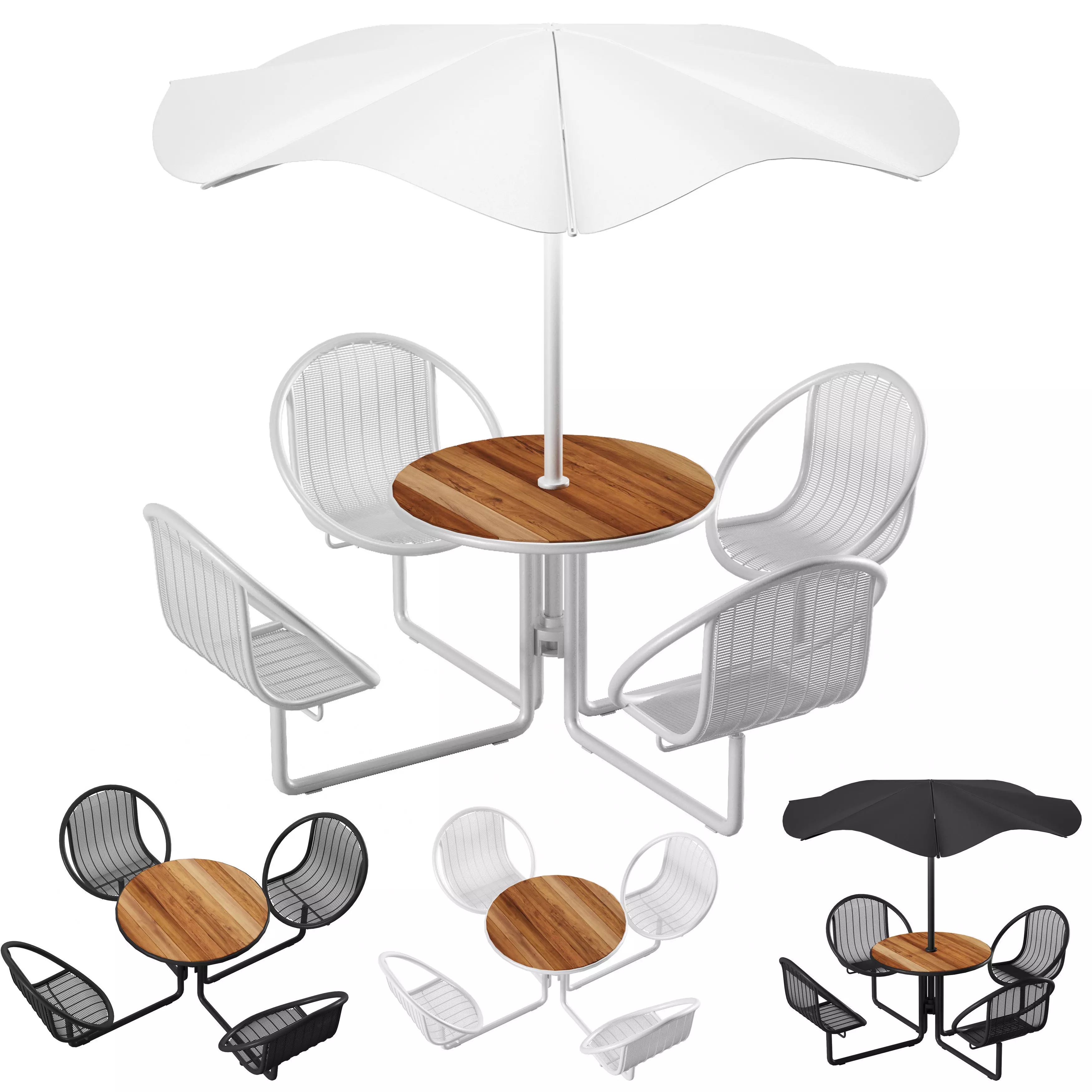 Carousel Picnic Table 3D model