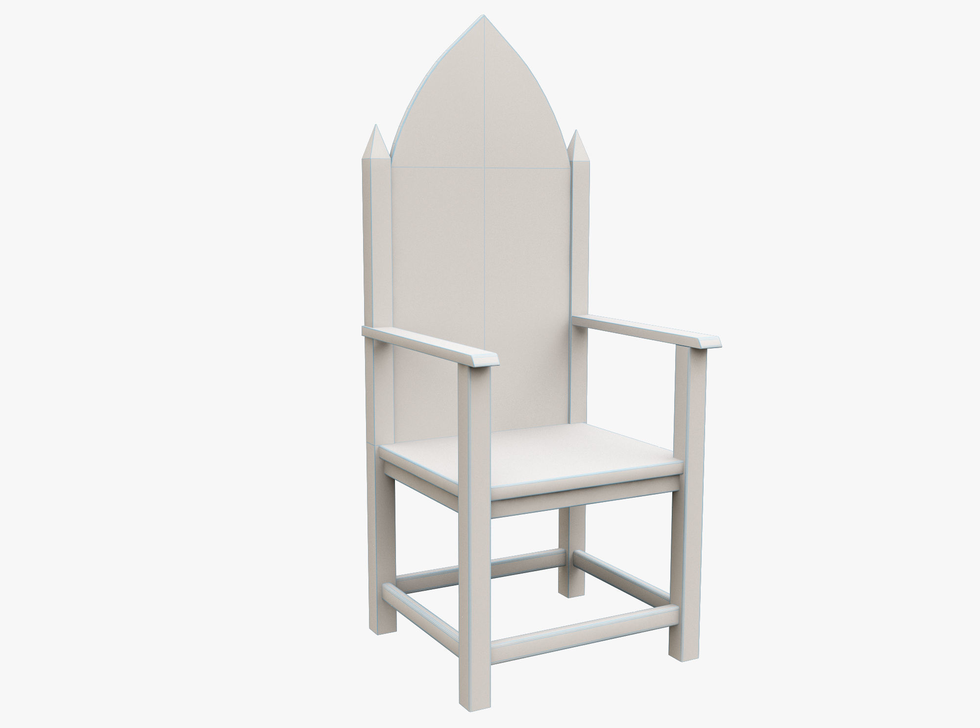 Medieval Rustic Low-poly 3D model_3