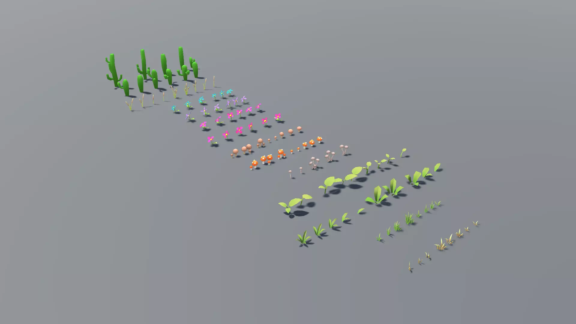 Stylized Vegetation Pack - V1 Low-poly 3D model_0