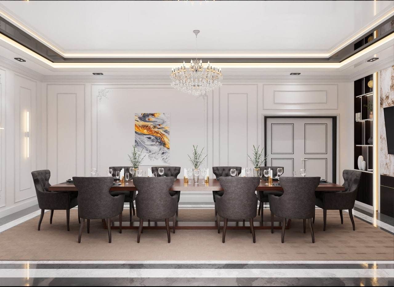 Neoclassic Interior Hall Low-poly 3D model_13