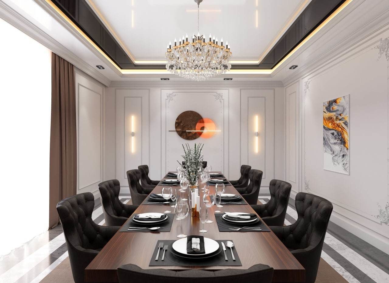 Neoclassic Interior Hall Low-poly 3D model_8