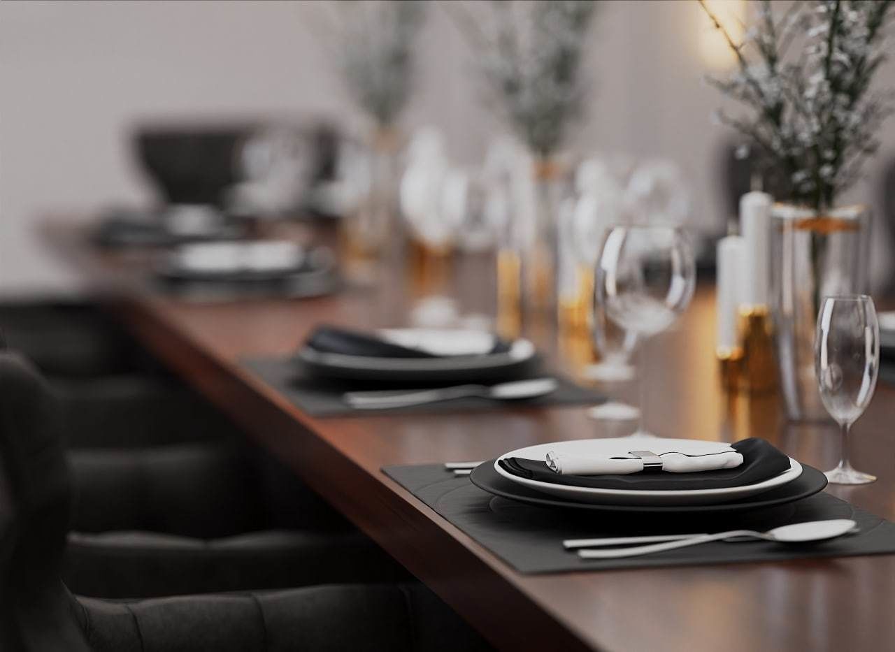 Neoclassic Interior Hall Low-poly 3D model_9