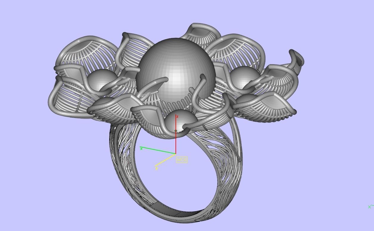 Top curves filigree design ring for women 3D print model_10