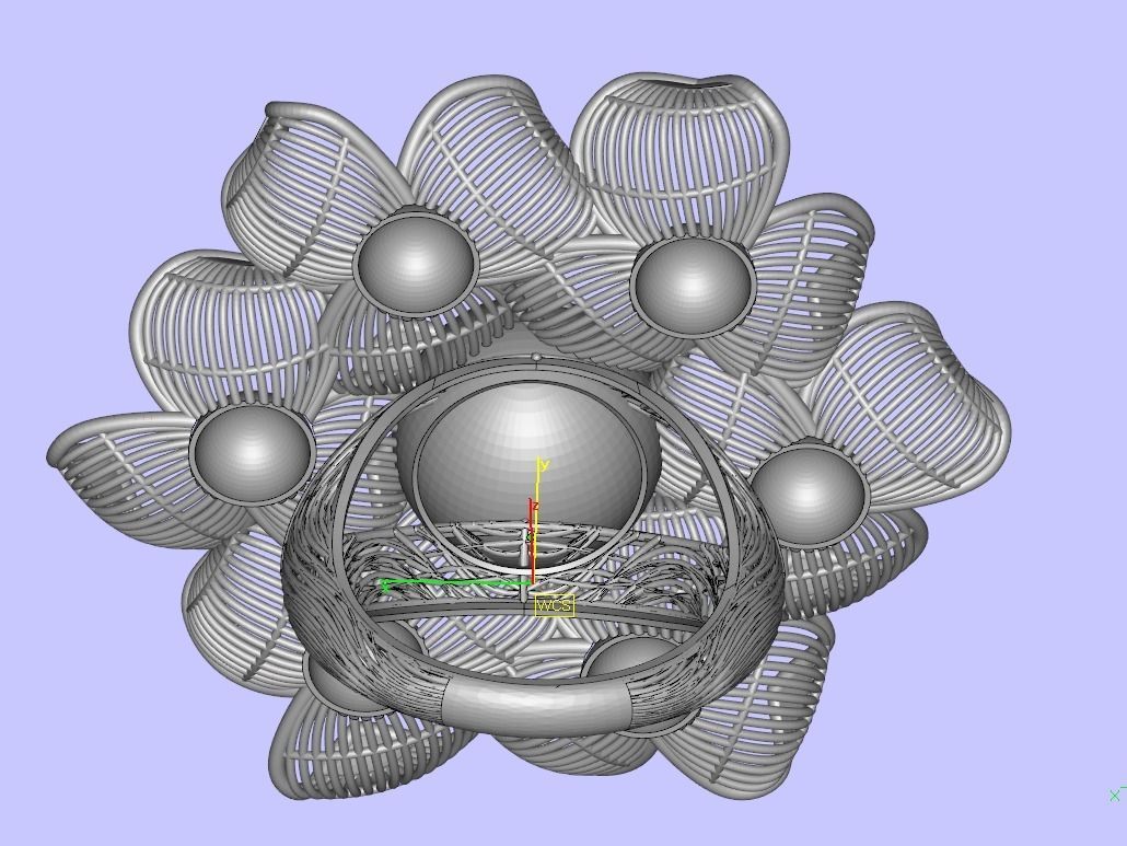 Top curves filigree design ring for women 3D print model_14