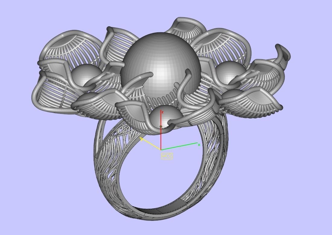 Top curves filigree design ring for women 3D print model_9
