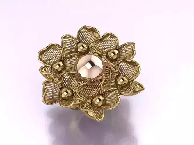 Top curves filigree design ring for women