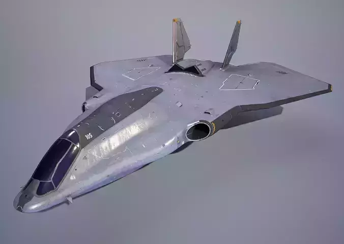 Sci-Fi Spacefighter Dart Low-poly 3D model Sci-Fi Spacefighter Dart Low-poly 3D model