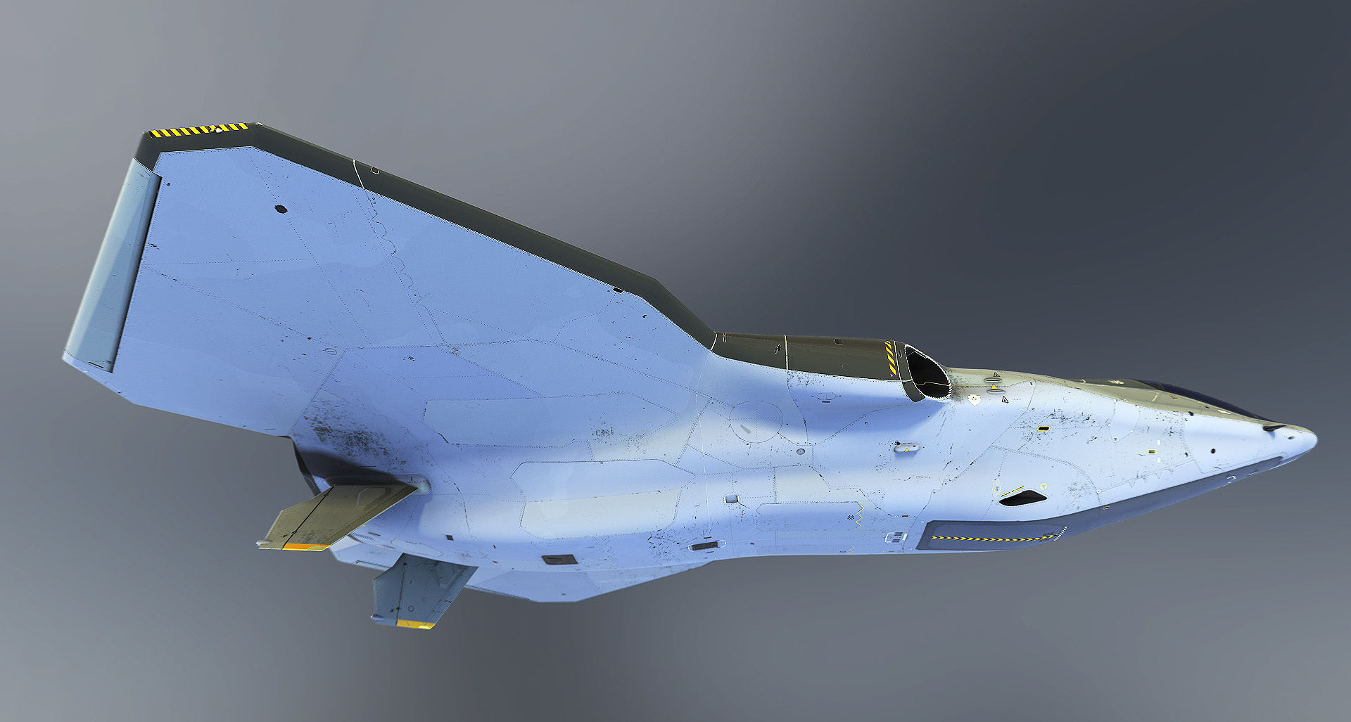 Sci-Fi Spacefighter Dart Low-poly 3D model_12