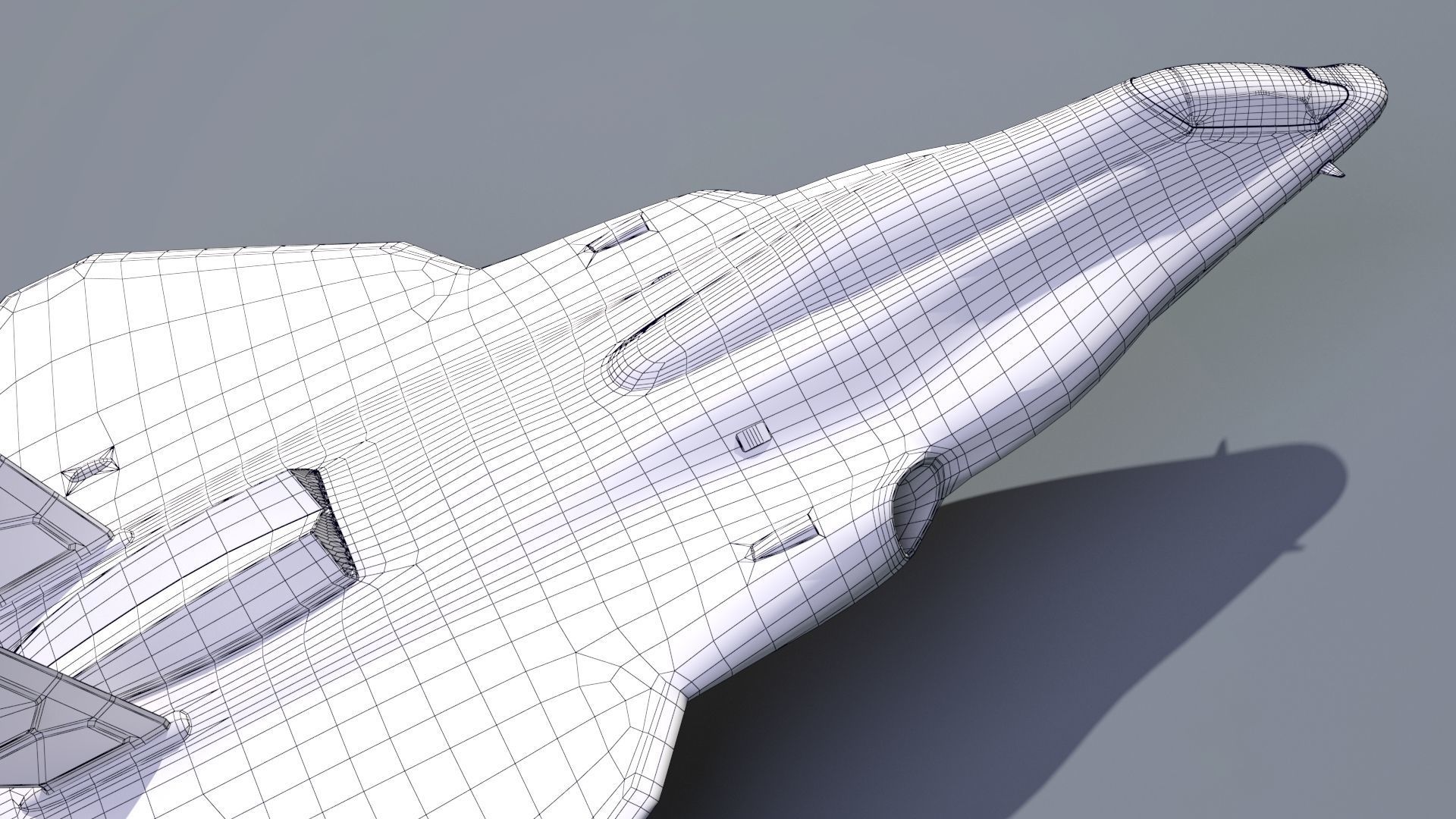 Sci-Fi Spacefighter Dart Low-poly 3D model_21